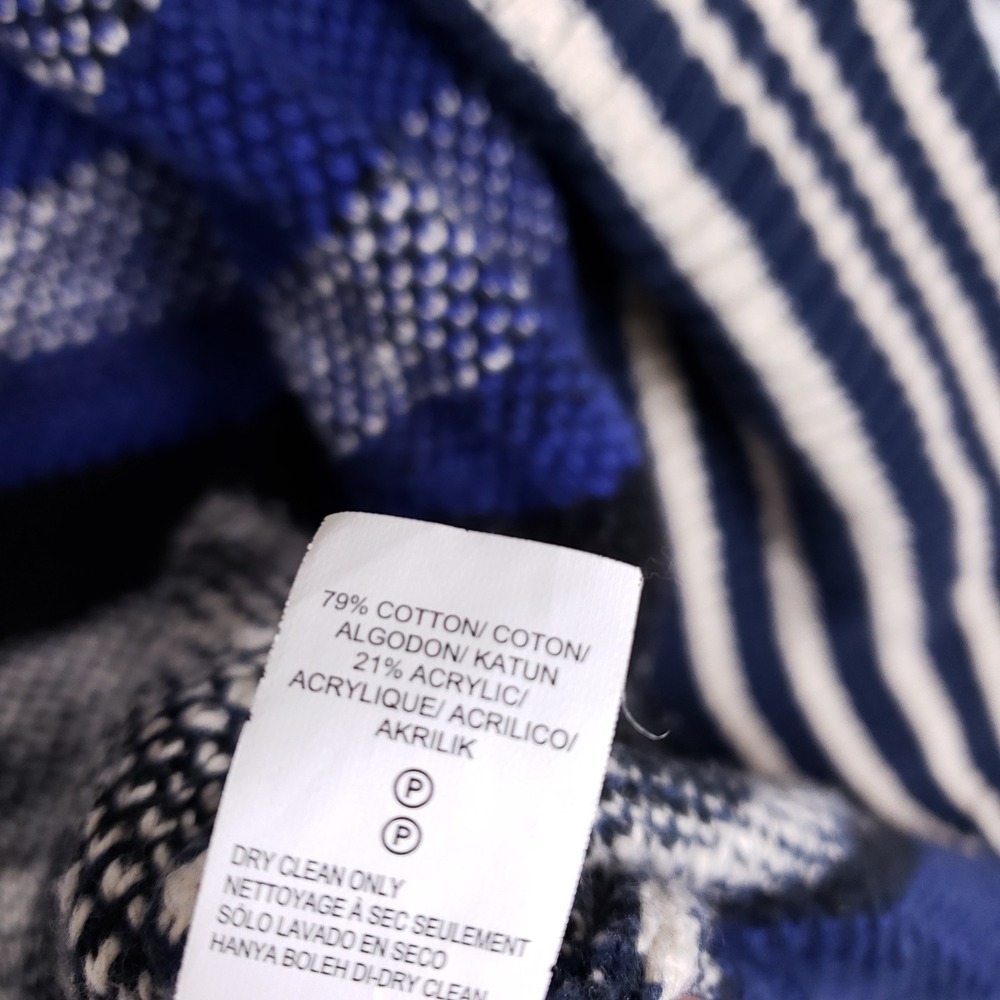 Lucky Brand Cardigan Sweater Womens XS/S Open Front Aztec Southwestern Blue Boho - Picture 5 of 8